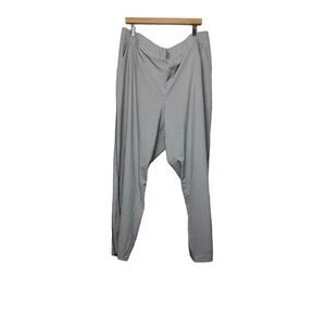 Athleta Womens Gray Mini-Stripe Pull‎ On Pants Plus Size 24 Lightweight Comfort